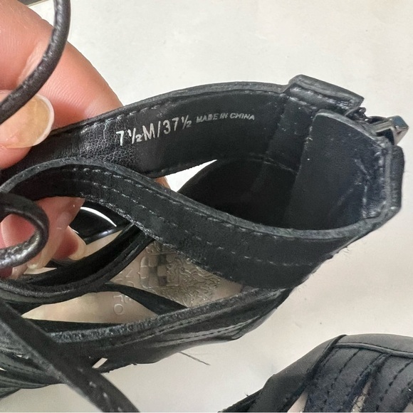 Black Vince Camuto Narrital Lace Up Sandals - Picture 9 of 9